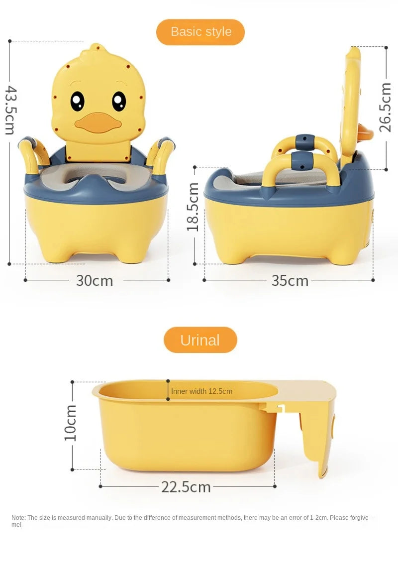 Pot Bebe Toilette Enfant, Bébé Petit WC Toilettes Fauteuil, Toilette d'enfants avec accoudoir et Base antidérapante, Pot réutilisable Amovible pour Filles garçons Enfants