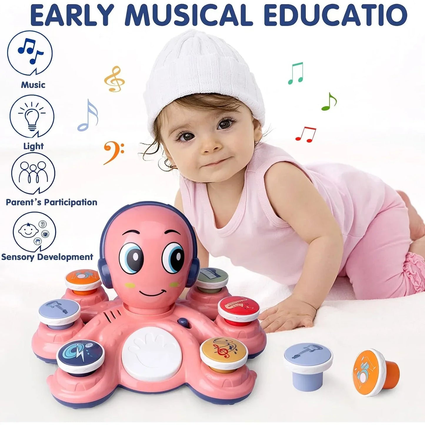 Jouets éducatifs musicaux pour enfants Octopus