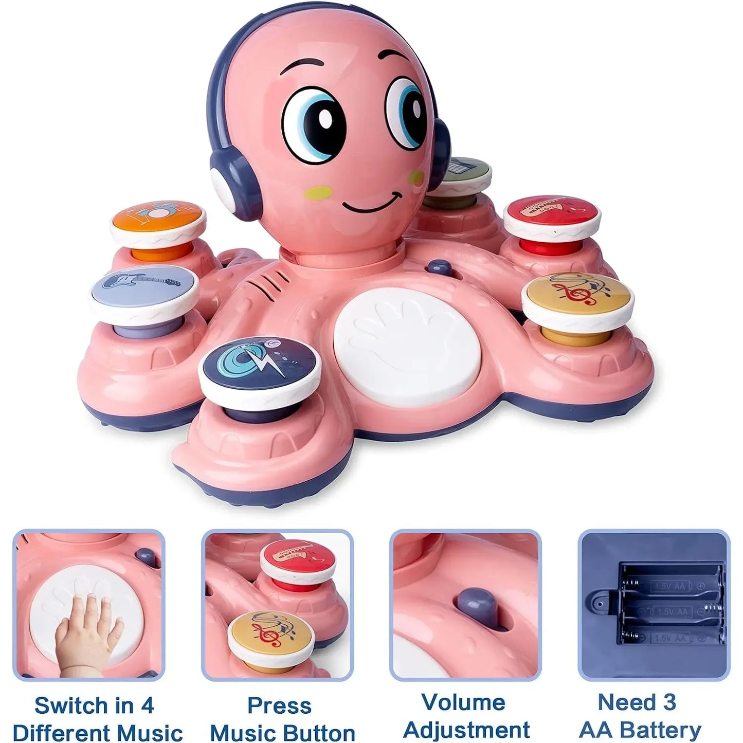 Jouets éducatifs musicaux pour enfants Octopus