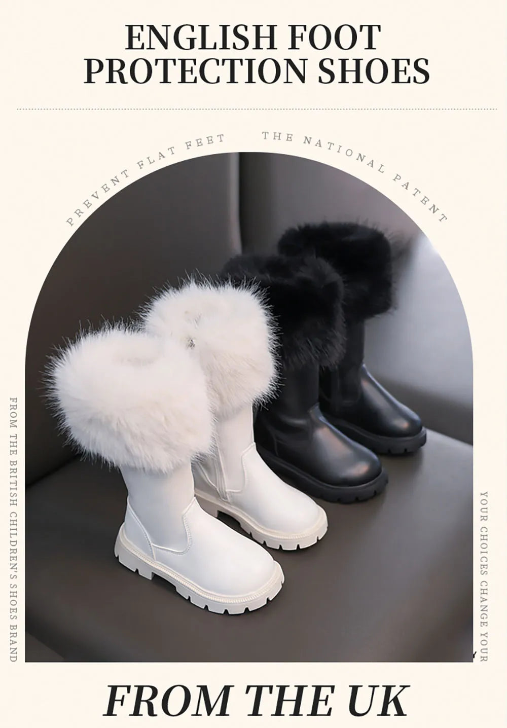 Bottes de neige en fausse fourrure pour adolescentes