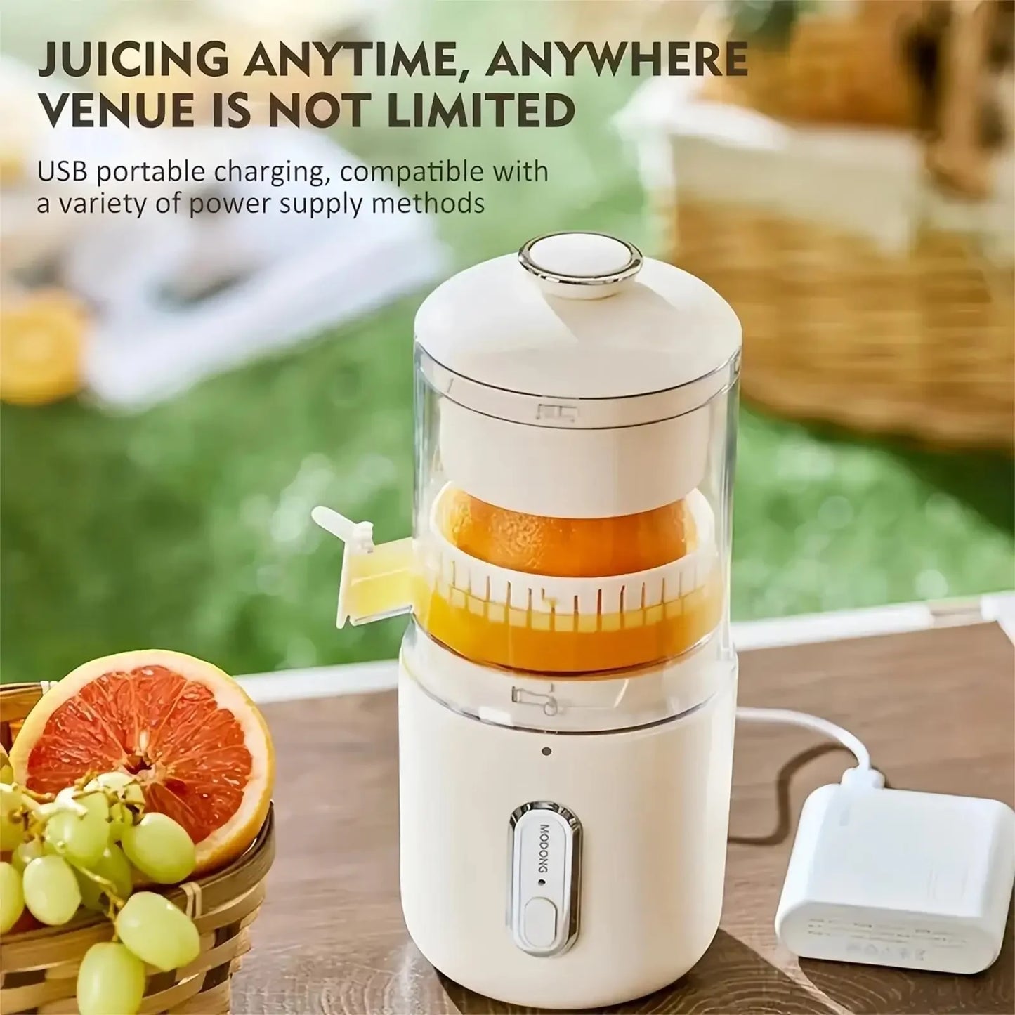 Presse-agrumes électrique sans fil , presse-agrumes domestique, charge USB lente, séparateur de jus, 2024