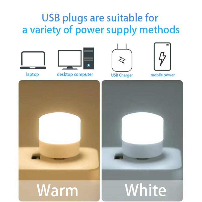 Veilleuse LED avec prise USB.