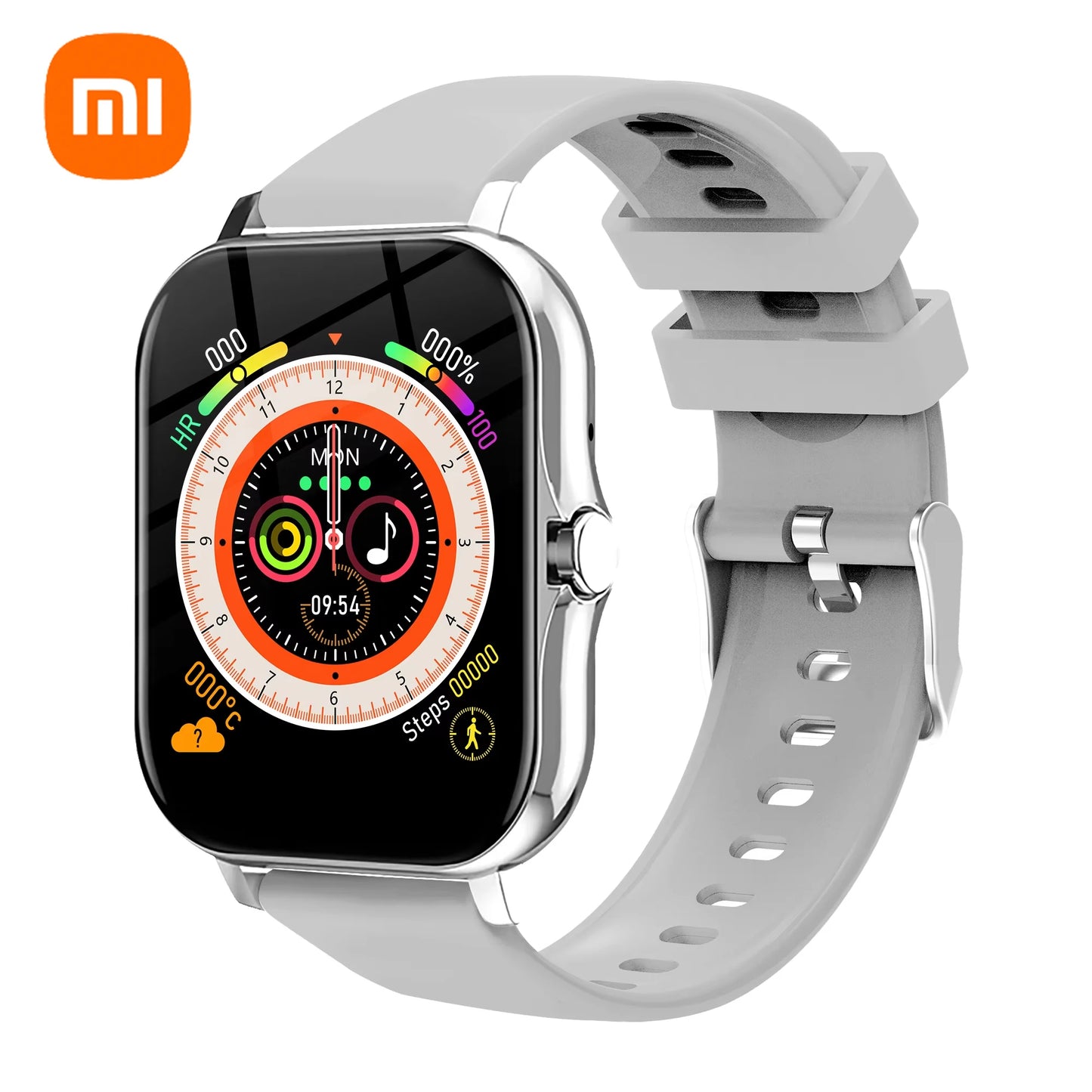 Xiaomi Smart Watch 2025 Android Cadeau Pour Homme Bluetooth Appel Smartwatch 2024 Cadran Tactile Musique Fitness Tracker Montres de sport + Écouteurphones Android IOS + Cadeau