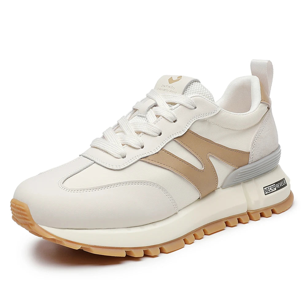 SOMILISS Cuir véritable Femmes Baskets Lacets