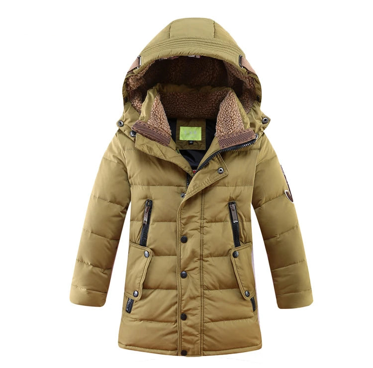 Manteau long et épais en duvet pour garçon , vêtement d'extérieur pour l'hiver