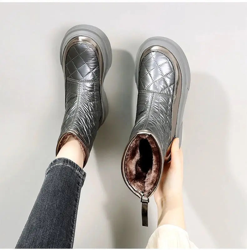 Bottes de neige en cuir