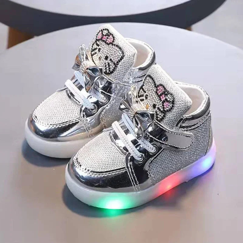 Baskets Filles Hello Kitty Chaussures Lumières 21-30