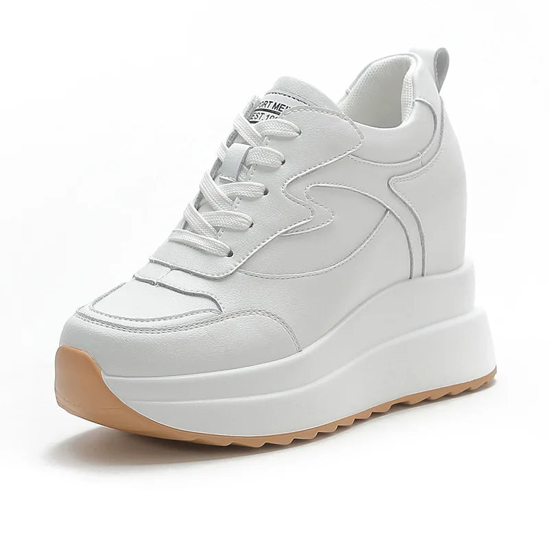 Baskets en cuir , semelle optique, respirantes, chaud