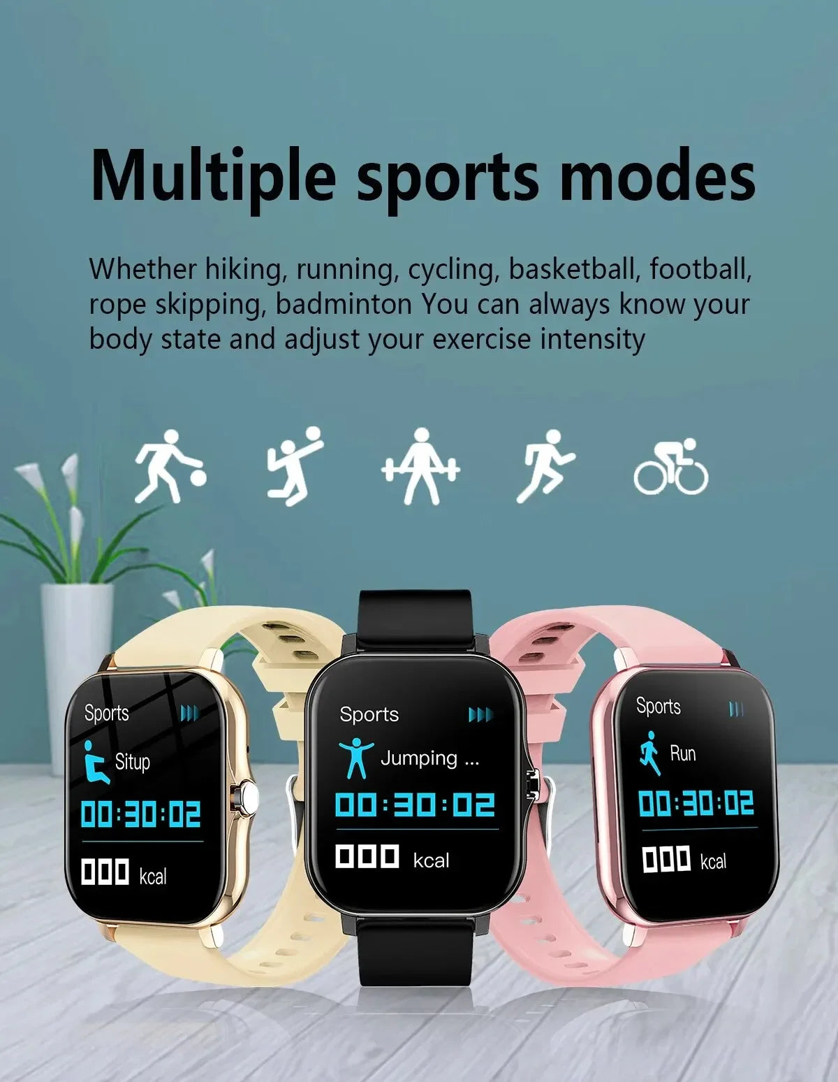 Xiaomi Vente Chaude Nouvelle Montre Intelligente Pour Hommes Femmes Plus Nouveau Sport SmartWatch Visages Bluetooth Appel Sports Fitness Téléphones Android iOS Pas Cher + Cadeau