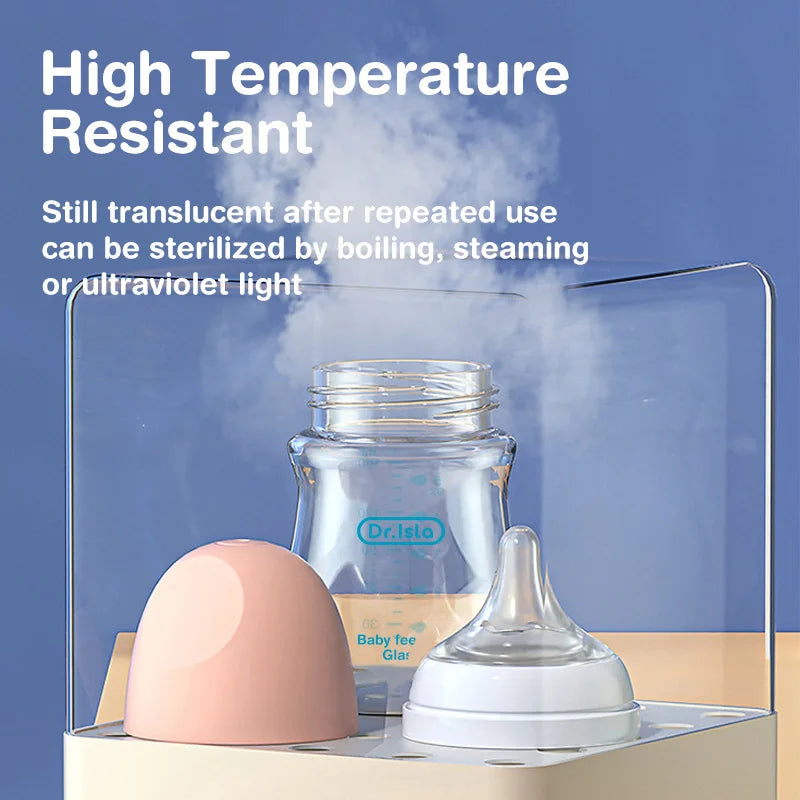 Biberon en verre pour nouveau-né, alimentation au lait pour bébé, sans BPA, 160ml, Rose , Blue