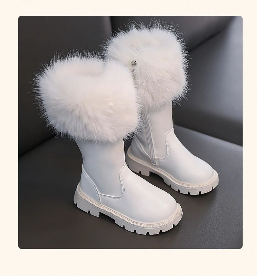 Bottes de neige en fausse fourrure pour adolescentes