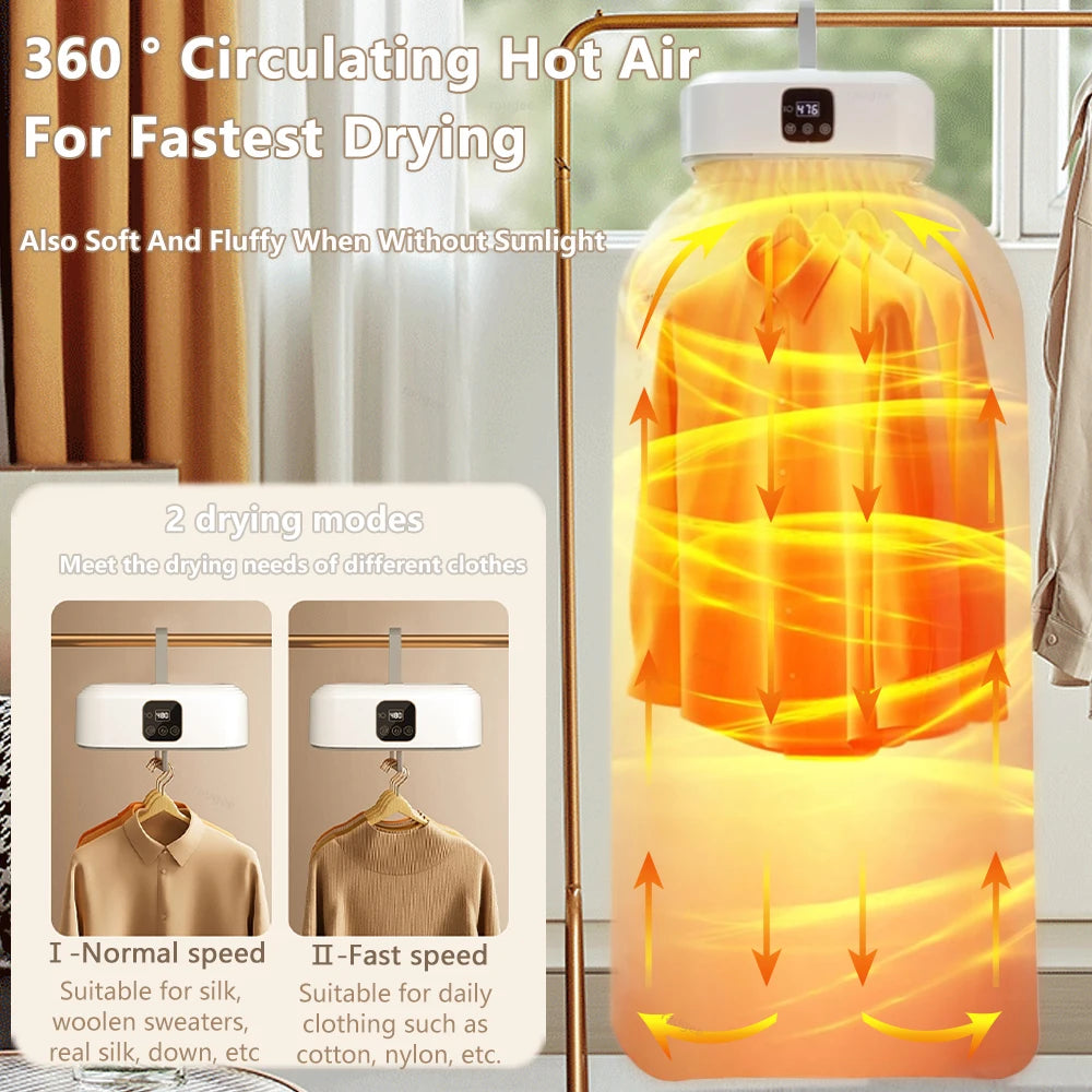 Sèche-linge électrique portable, sèche-linge portable pliable