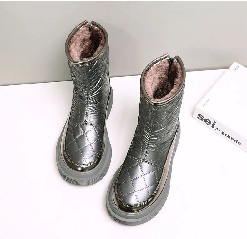 Bottes de neige en cuir