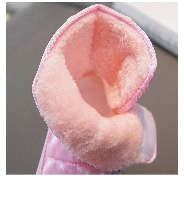 Bottes En Peluche Imperméable Antidérapant Fille Frozen Princesse Elsa 26-37