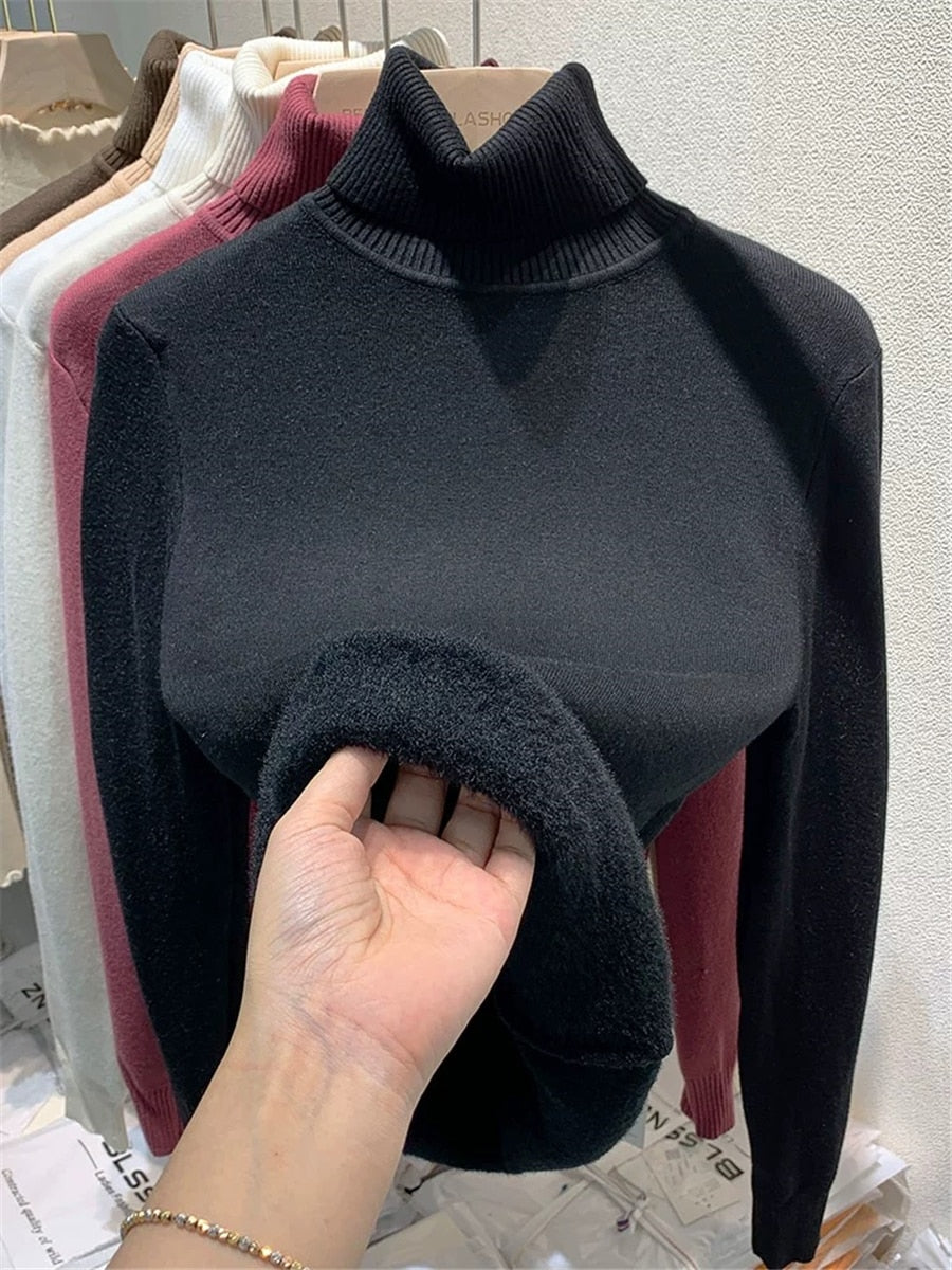 PULL COL ROULE FEMME