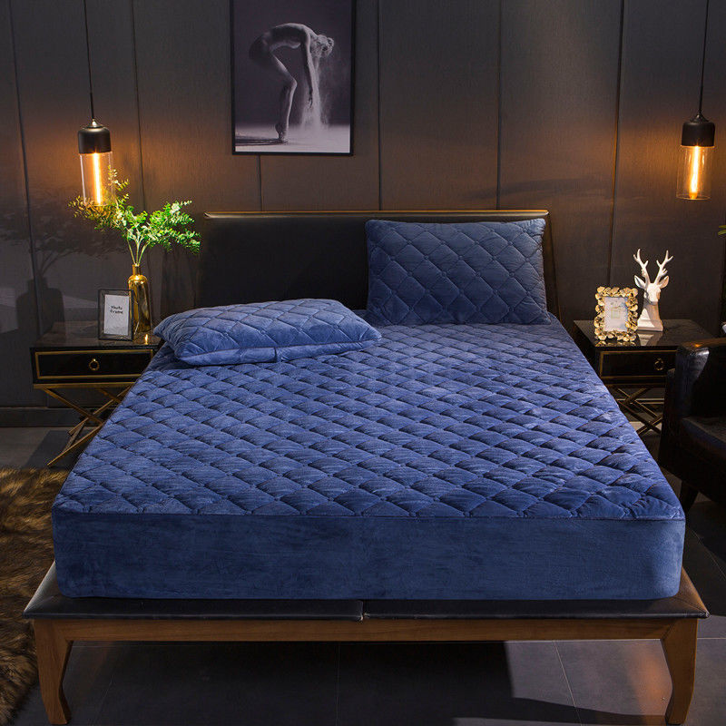 Couvre-matelas épais et matelassé en velours d'oreiller non incluses