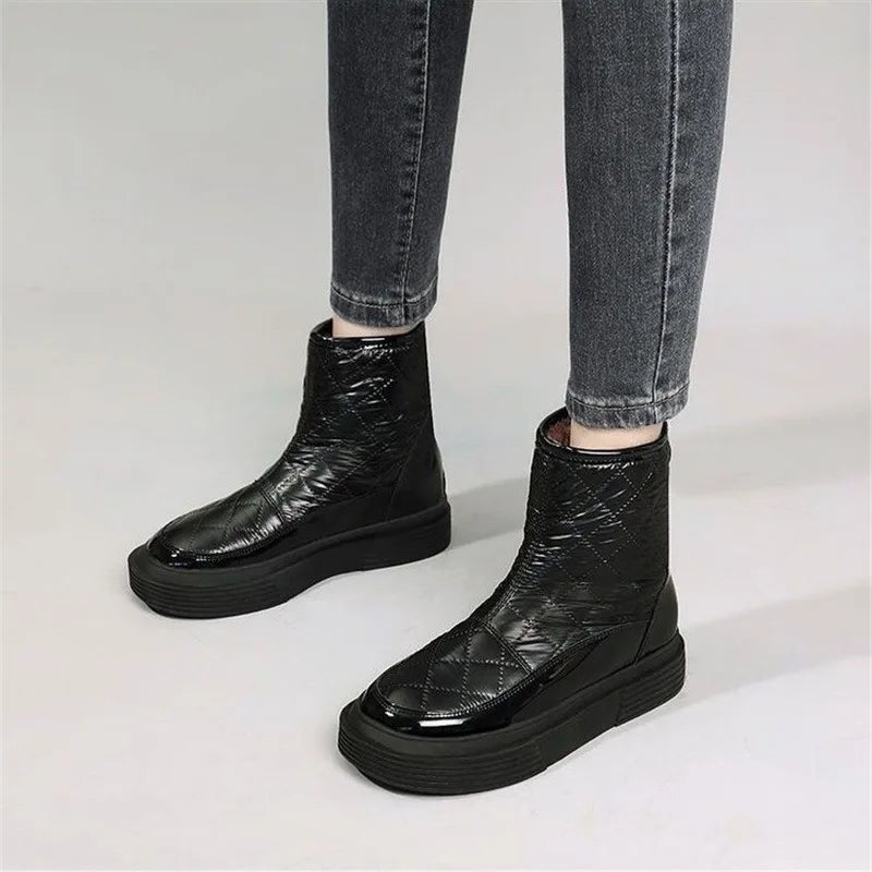 Bottes de neige en cuir