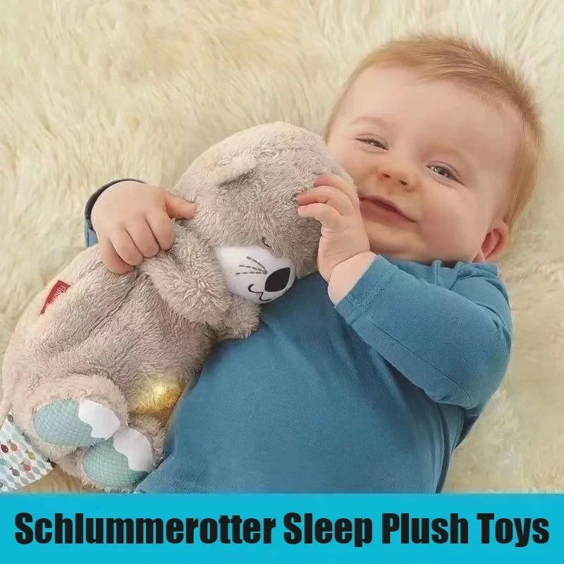 Loutre Poupée En Peluche Jouet Bébé Enfants Apaisant Musique Compagnon De Sommeil Son et Lumière + Badge anti-mostique