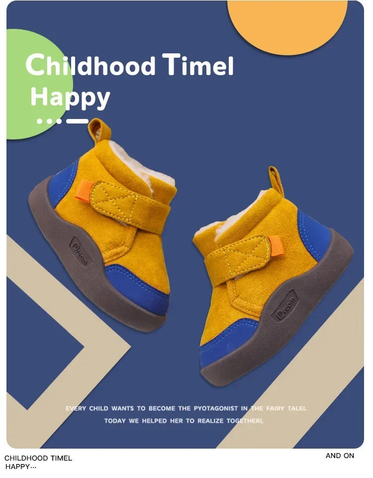 Sonkpuel Chaussures Garçons Filles Chaud En Peluche Tout-petit Bottes De Neige 0-5 Ans