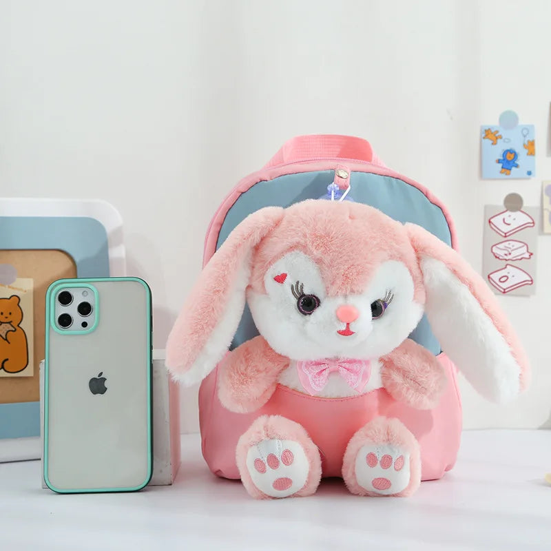 Fanelod Cartable préscolaire,Sac à Dos Scolaire pour Filles | Cartable Ours en Peluche, Jouets Mignons pour Filles Garçons, Sac à Dos pour Voyage, Pique-Nique, Garderie, Crèche