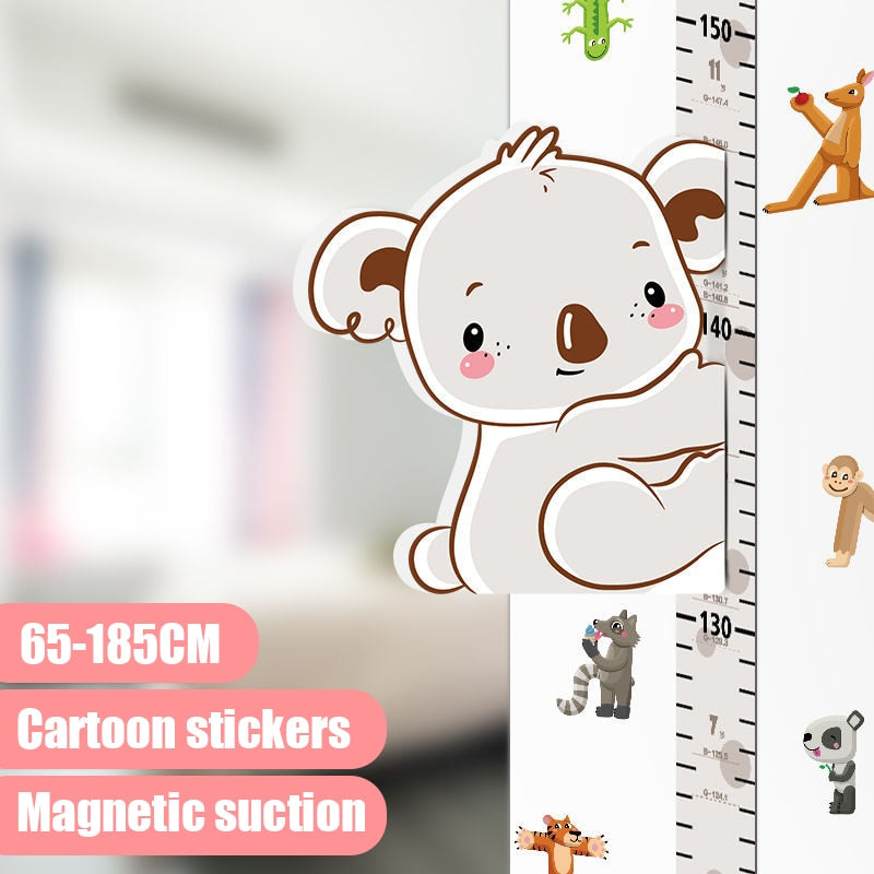 Mesure bébé autocolant Autocollants de hauteur de bande dessinée tridimensionnelle 3d amovibles