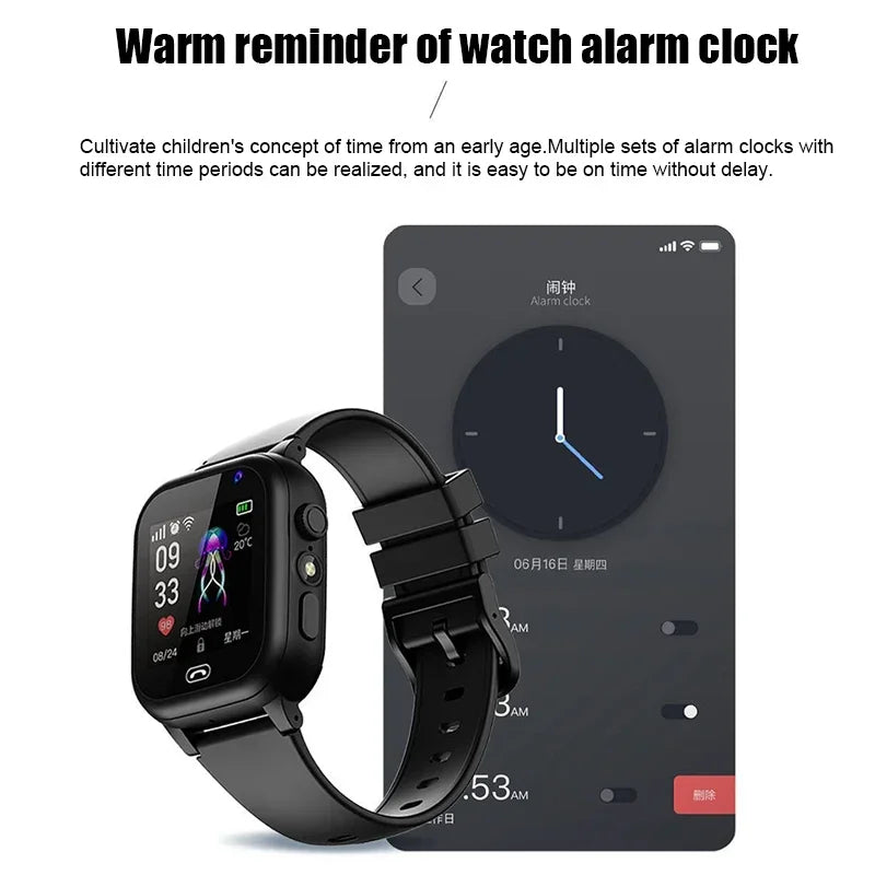 Xiaomi MIJIA Enfants 4G Montre Intelligente SOS GPS Localisation Carte SIM Appel Enfant SmartWatch Caméra Montre Étanche