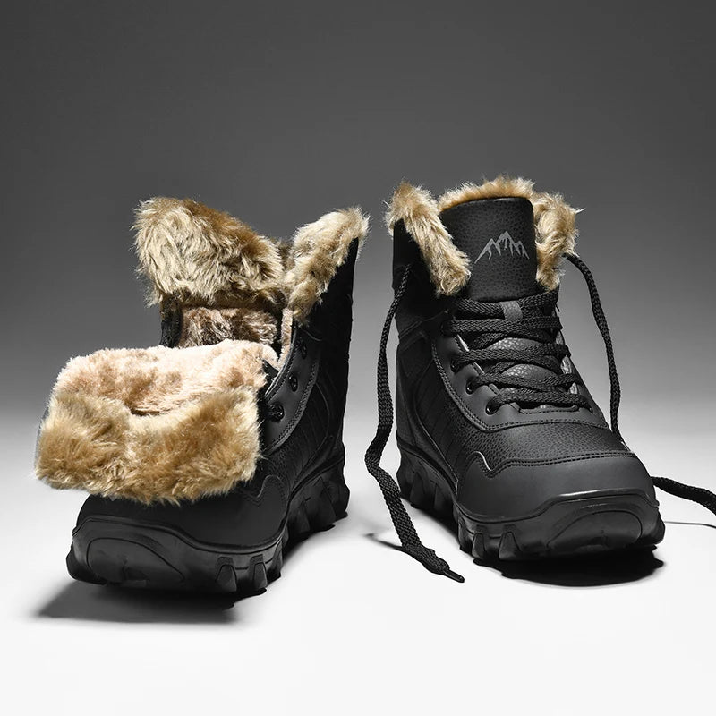 Nouveau Hiver Hommes Bottes Chaud Hommes Chaussures Imperméable Antidérapant En Peluche