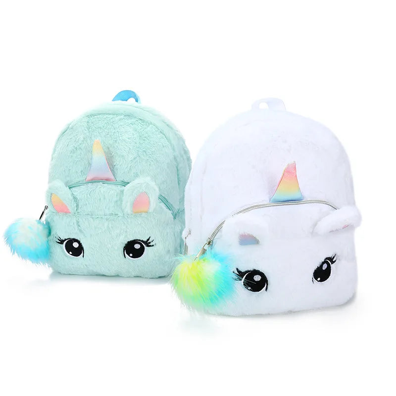 Sac à dos en peluche de dessin animé mignon pour enfants, sac à dos pour fille, sac à livres scolaire, école maternelle et primaire