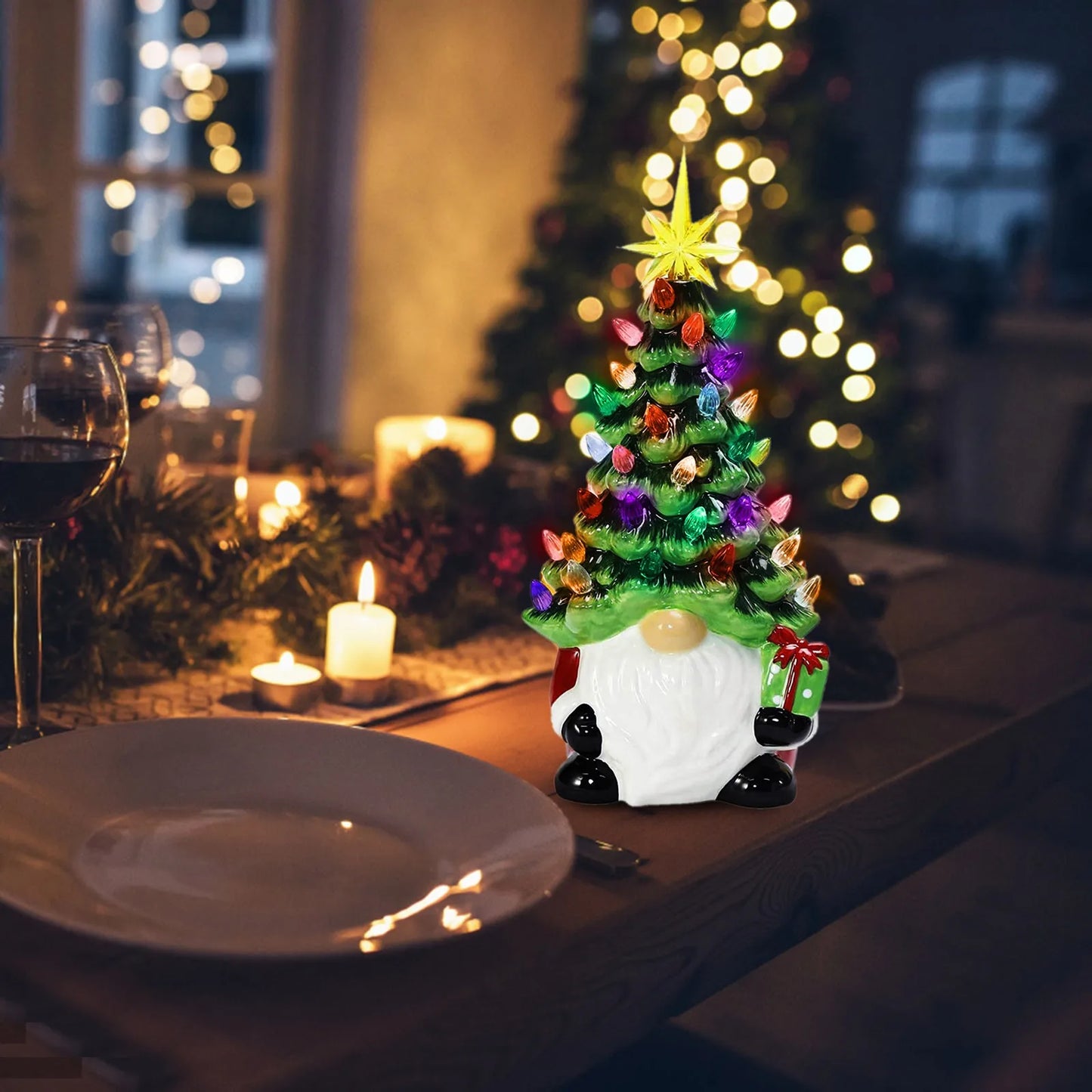 Décorations de Noël 6,3 pouces Lumières multicolores