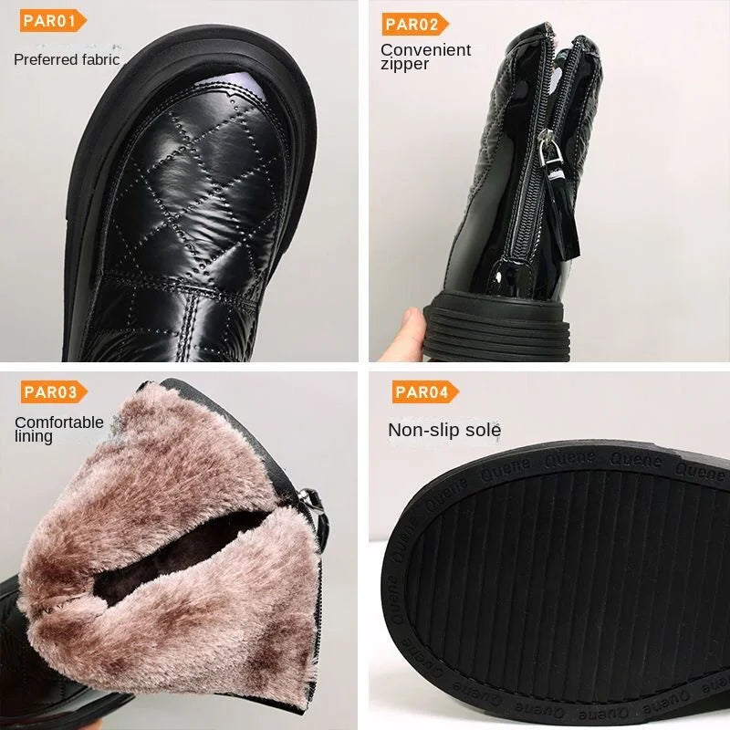 Bottes de neige en cuir