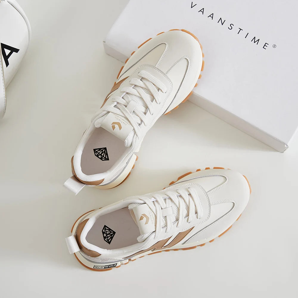SOMILISS Cuir véritable Femmes Baskets Lacets