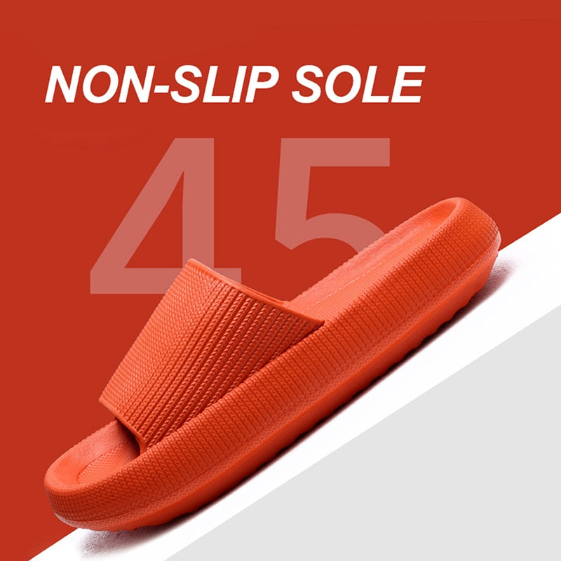 Lucyever Men Women Thick Platform Home Slippers Fashion Non-slip EVA Bathroom Slides Woman Sandals 2022 Summer Soft Flip Flops