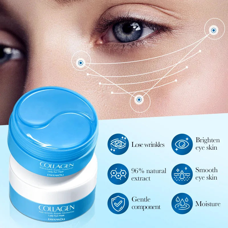 Patch pour les yeux 60 pièces + 1 Crème pour les yeux