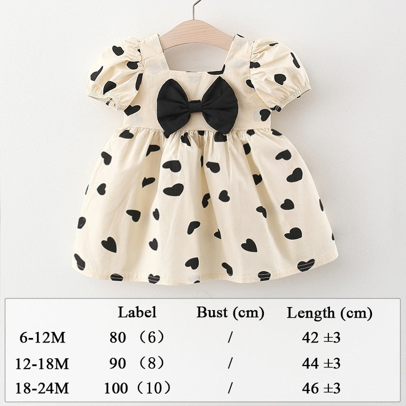 Robe Imprimée Intégrale Avec Des Fleurs Pour Enfant En Bas Âge Et Chapeau, Jolie Robe Sans Manches Avec Nœud Décoratif, Vêtements Pour Bébé Fille Pour L'été