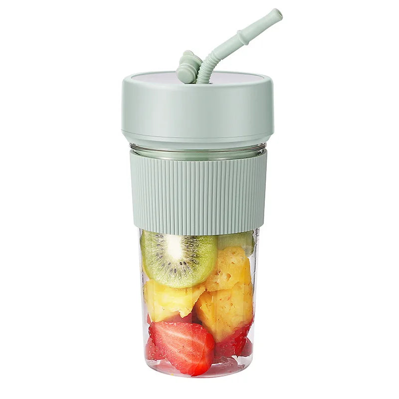 Mixeur Portable,350 ML Mini Blender USB Avec Brosse De Nettoyage,Blender Portable,Fresh Juice Blender Bouteille,USB Portable Blender,Smoothie Mixer Pour Gymnase,Voyage,Cuisine