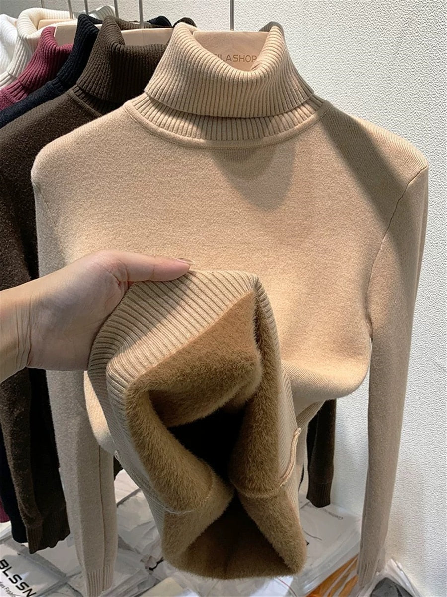 PULL COL ROULE FEMME
