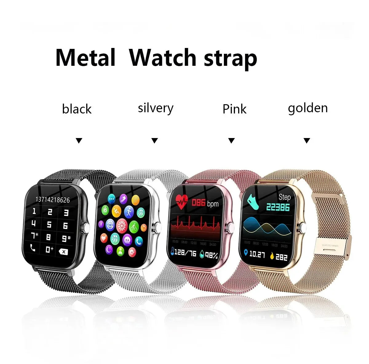 Xiaomi Vente Chaude Nouvelle Montre Intelligente Pour Hommes Femmes Plus Nouveau Sport SmartWatch Visages Bluetooth Appel Sports Fitness Téléphones Android iOS Pas Cher + Cadeau