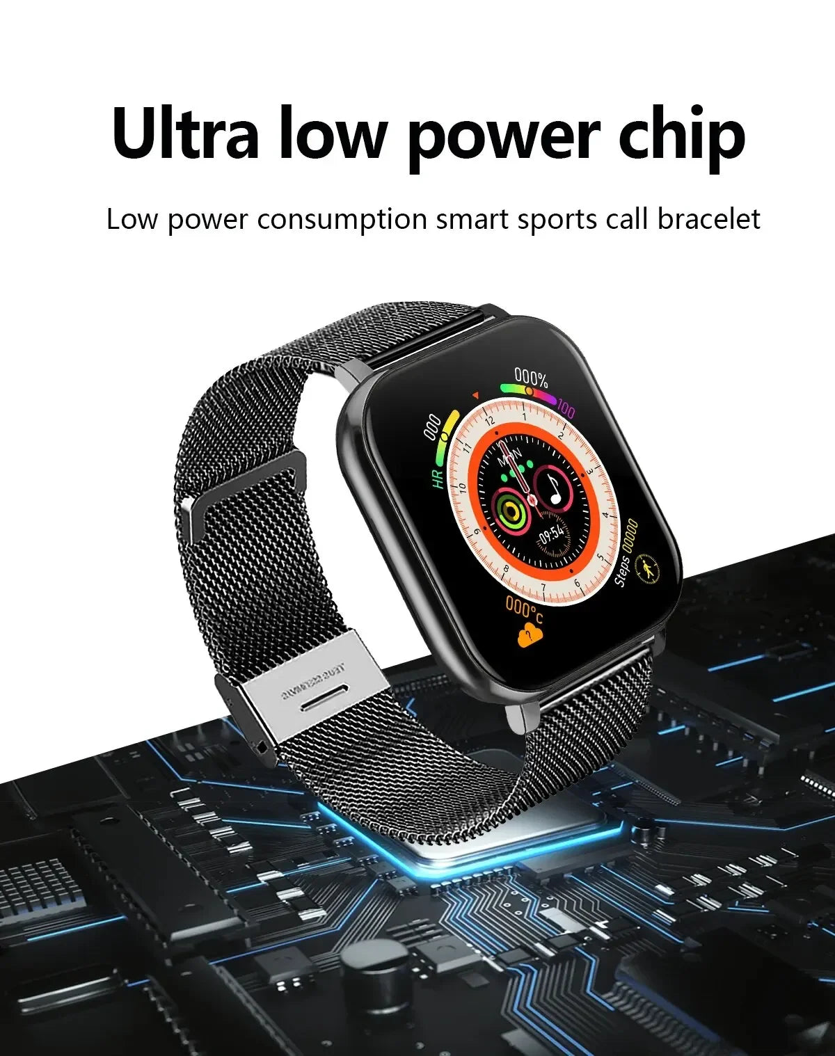 Xiaomi Vente Chaude Nouvelle Montre Intelligente Pour Hommes Femmes Plus Nouveau Sport SmartWatch Visages Bluetooth Appel Sports Fitness Téléphones Android iOS Pas Cher + Cadeau