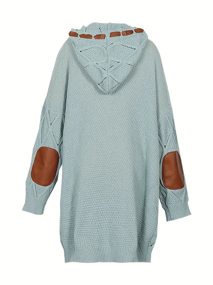Cardigan à capuche pour femme gris