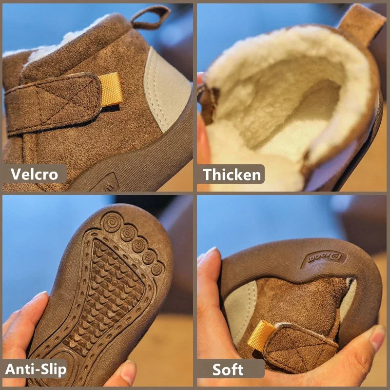 Sonkpuel Chaussures Garçons Filles Chaud En Peluche Tout-petit Bottes De Neige 0-5 Ans