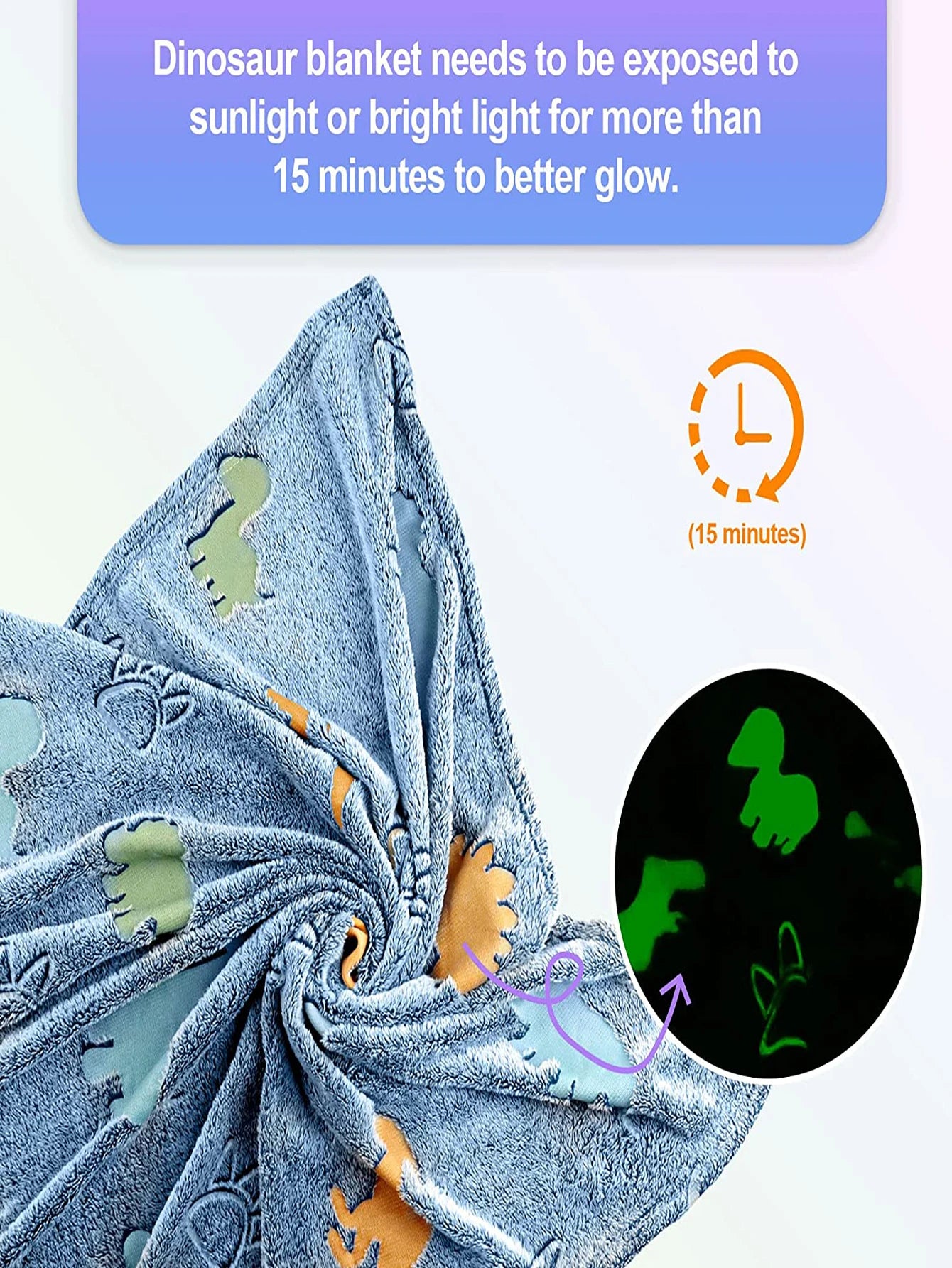 Lumineux Dinosaure Jeter Couverture Pour Filles Garçons Peluche Flanelle Couverture Arbre de Noël Briller Dans Le Noir Super Doux 100x150cm