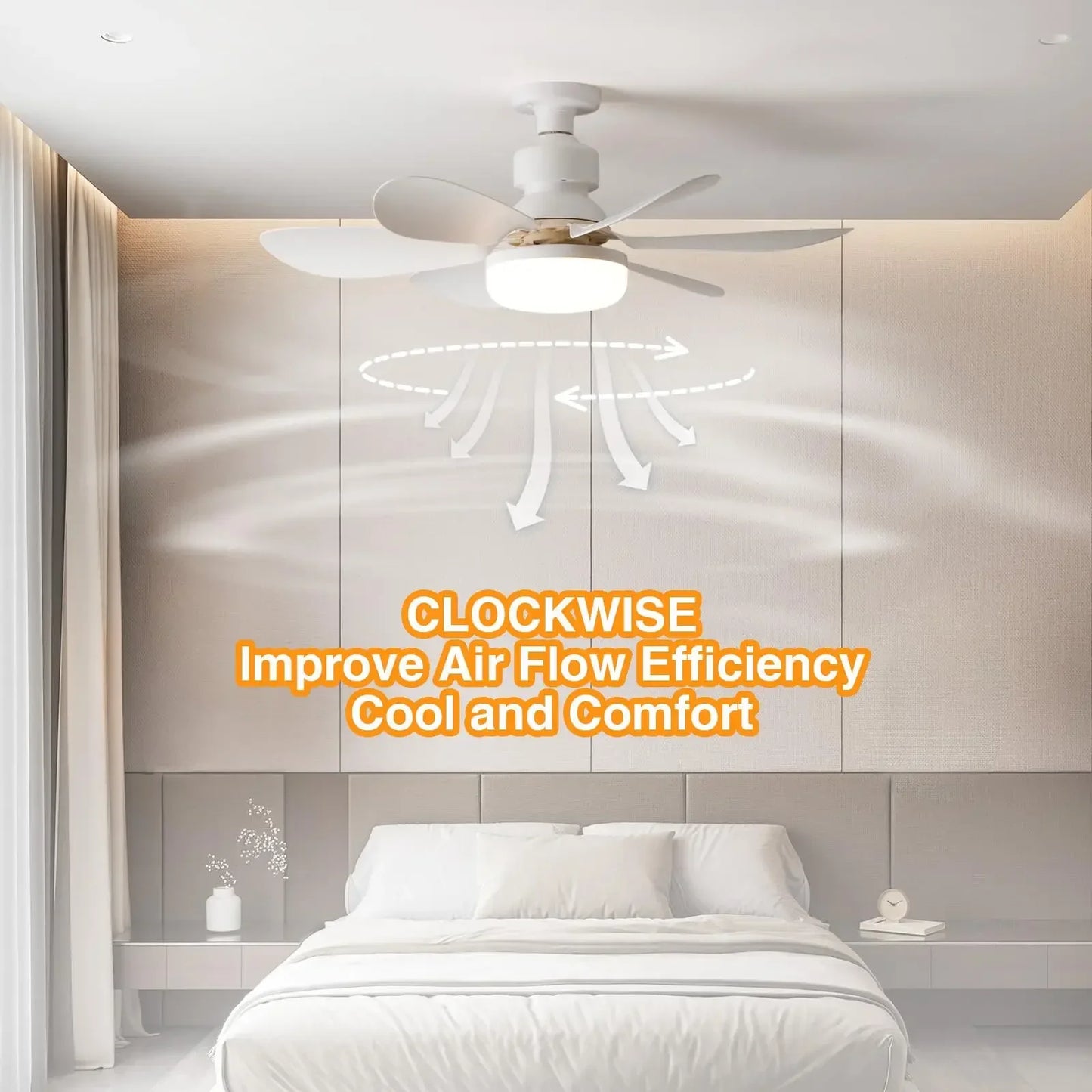 Plafonnier LED avec fonction de gradation à distance, 85-265V, 30W ventilateur de plafond, adapté au salon, au bureau,mison