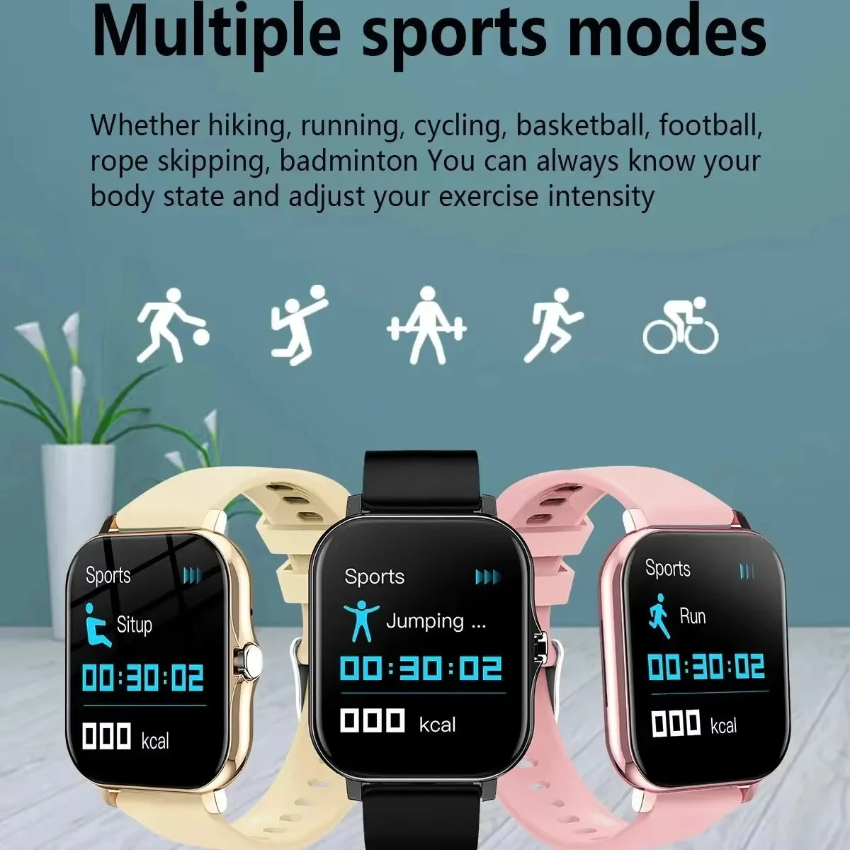 Xiaomi Vente Chaude Nouvelle Montre Intelligente Pour Hommes Femmes Plus Nouveau Sport SmartWatch Visages Bluetooth Appel Sports Fitness Téléphones Android iOS Pas Cher + Cadeau