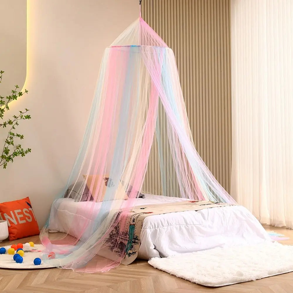 KAMEUN Moustiquaire, Ciel De Lit Fille avec Etoiles Lumineuses, Anti-Mosquito Bed Canopy Bed Canopy Dome, Moustiquaire Facile à Installer Convient au lit De Bébé, Enfants, ou Adultes (Colore)