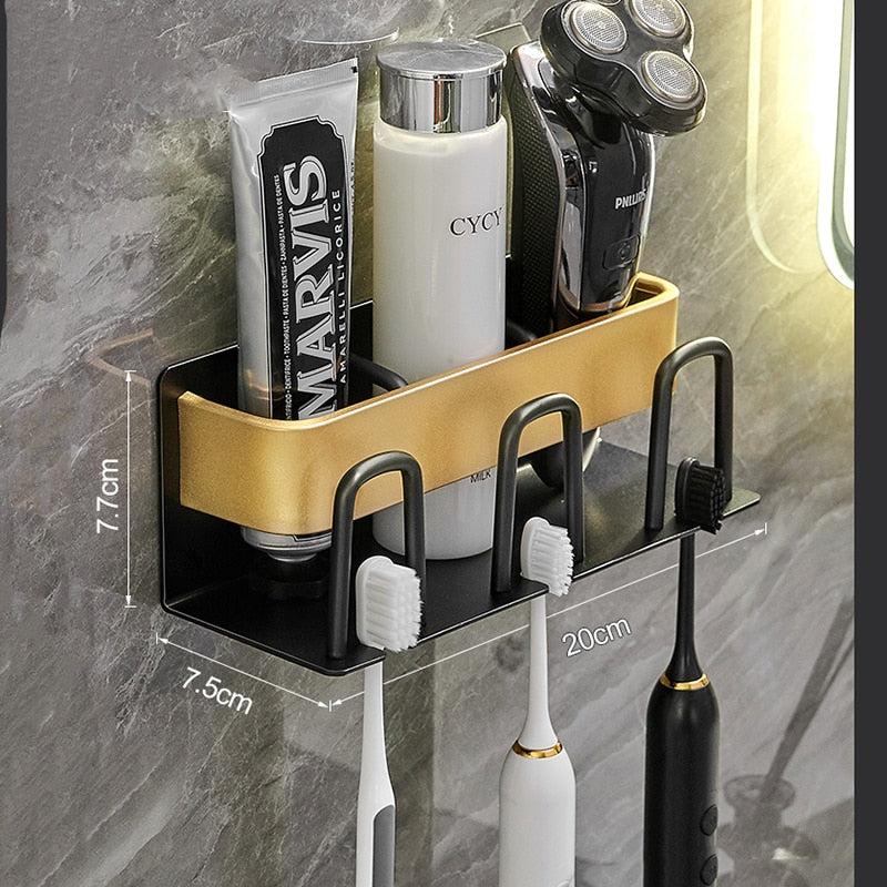 PORTE BROSSE A DENTS MURALE GRIS