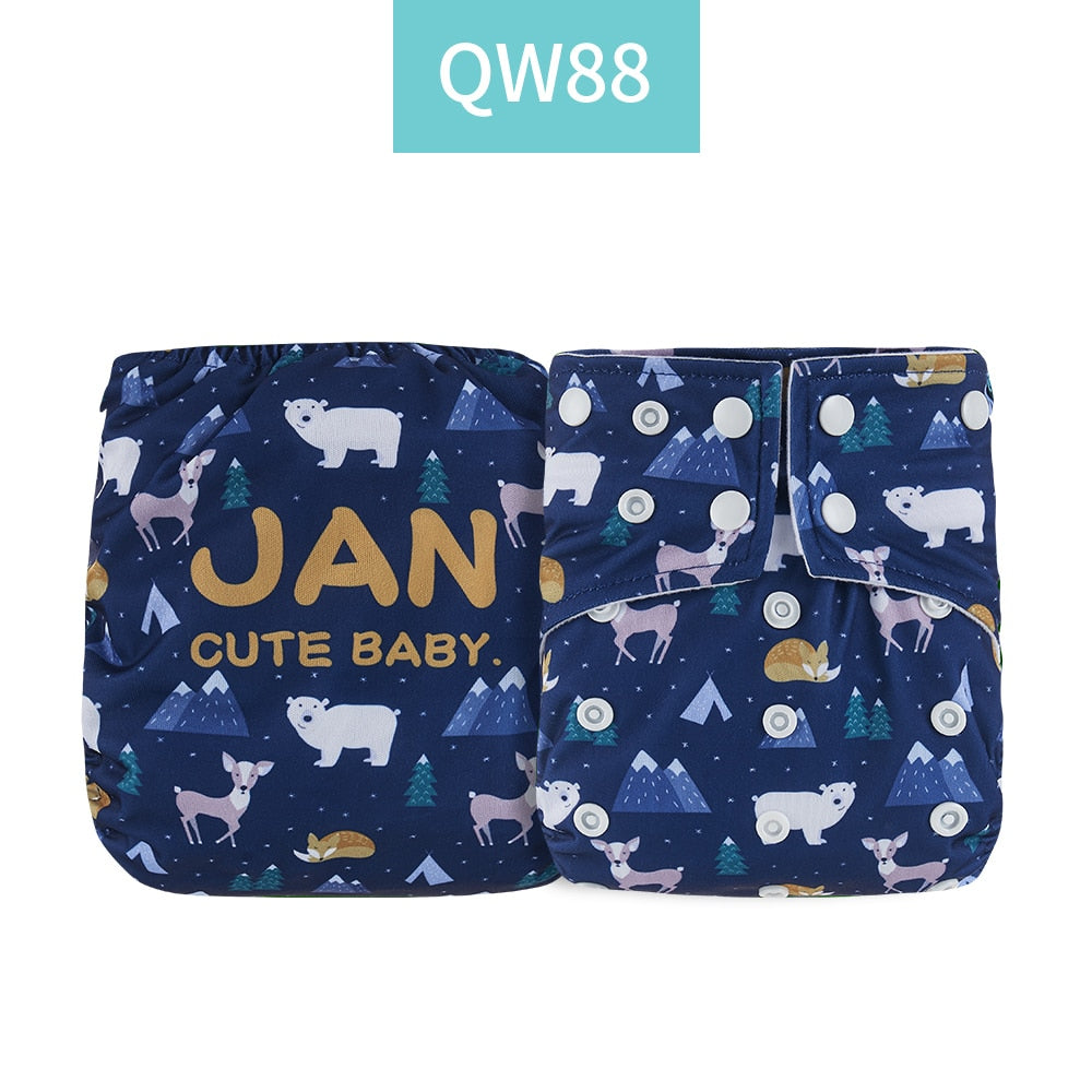 Ensemble De 2 Couches Lavables Happyflute Pour Bébé, Couche Réutilisable Ajustable, Convient Aux Enfants De 0 À 2 Ans, De 3 À 15 Kg