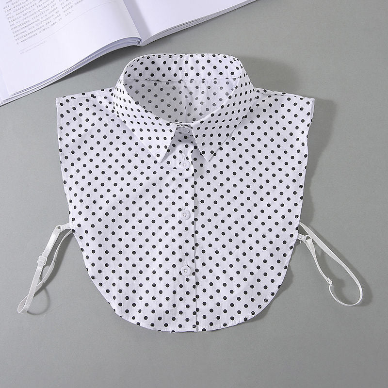Faux Col en Mousseline de Soie et Coton