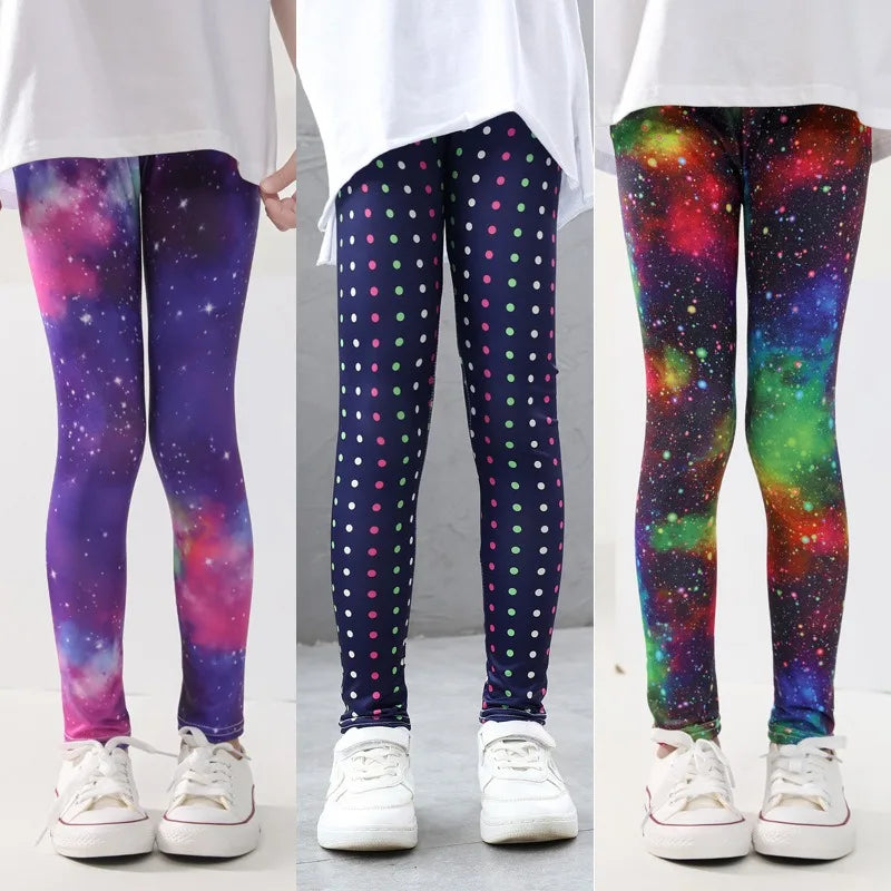 Leggings élastiques pour fille , pantalons d'été fins pour filles 3 à 11 ans