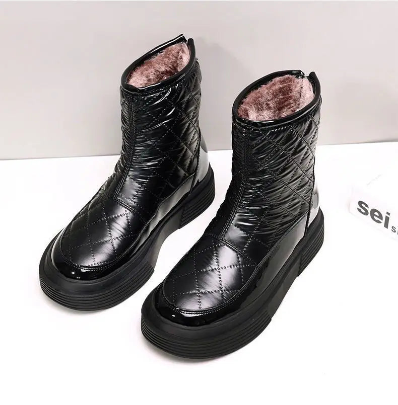 Bottes de neige en cuir