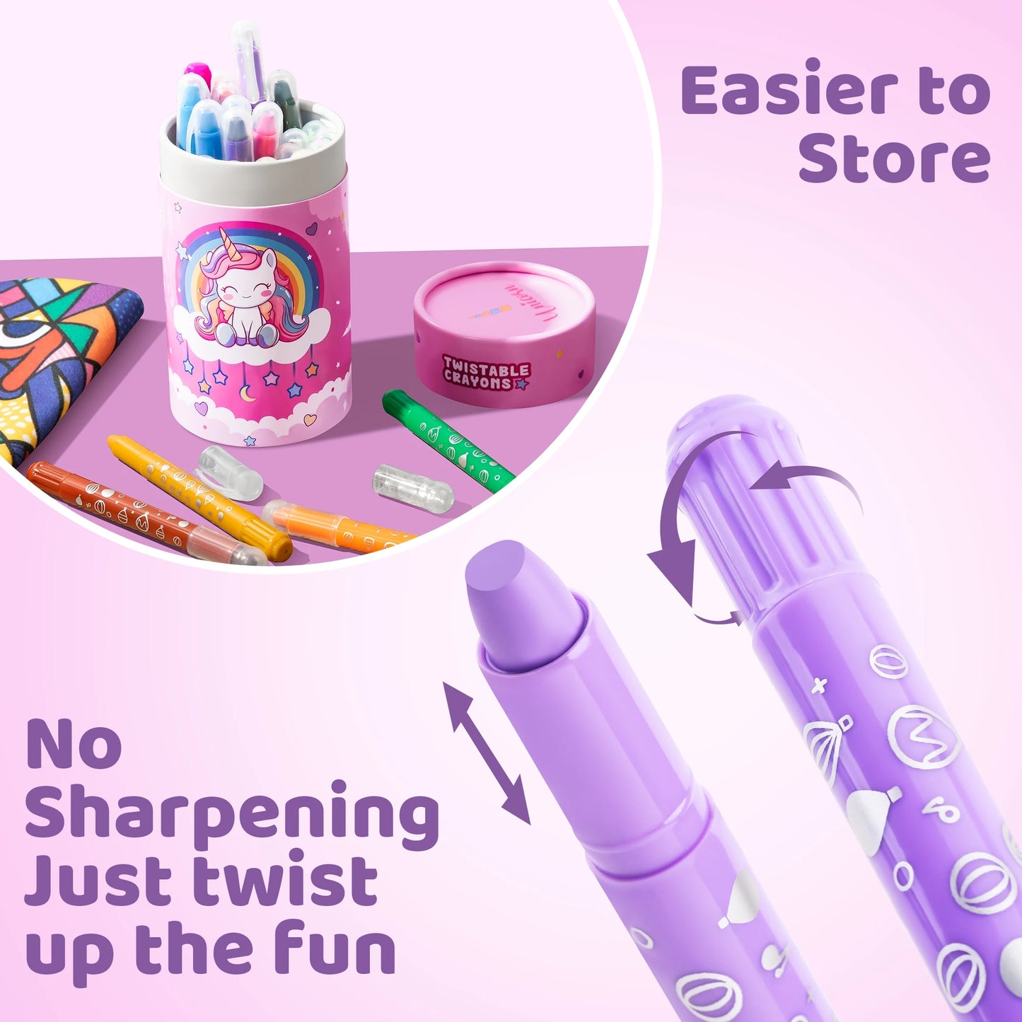 12 couleurs licorne crayons de cire pour enfants lavables et effaçables crayons de couleur ensemble pour enfants bébé crayon à séchage rapide cadeau d’anniversaire Pas Cher